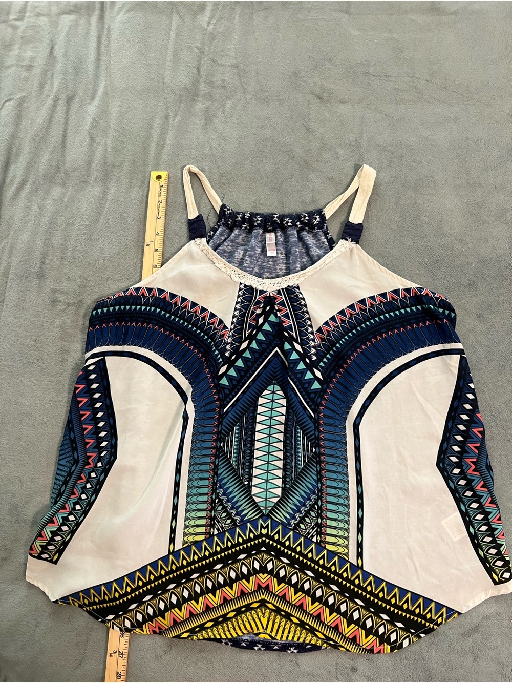 Xhilaration Boho Geometric Print Halter Tank Top - Multicolor
